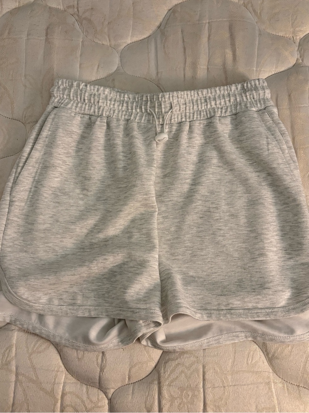 Nicole Miller Sport Light Gray Athletic Lounge Shorts